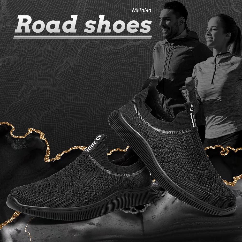 MrToNo Slip On Sneakers Herren Damen Turnschuhe Sportschuhe Fitness Sporthalle Freizeitschuhe Atmung
