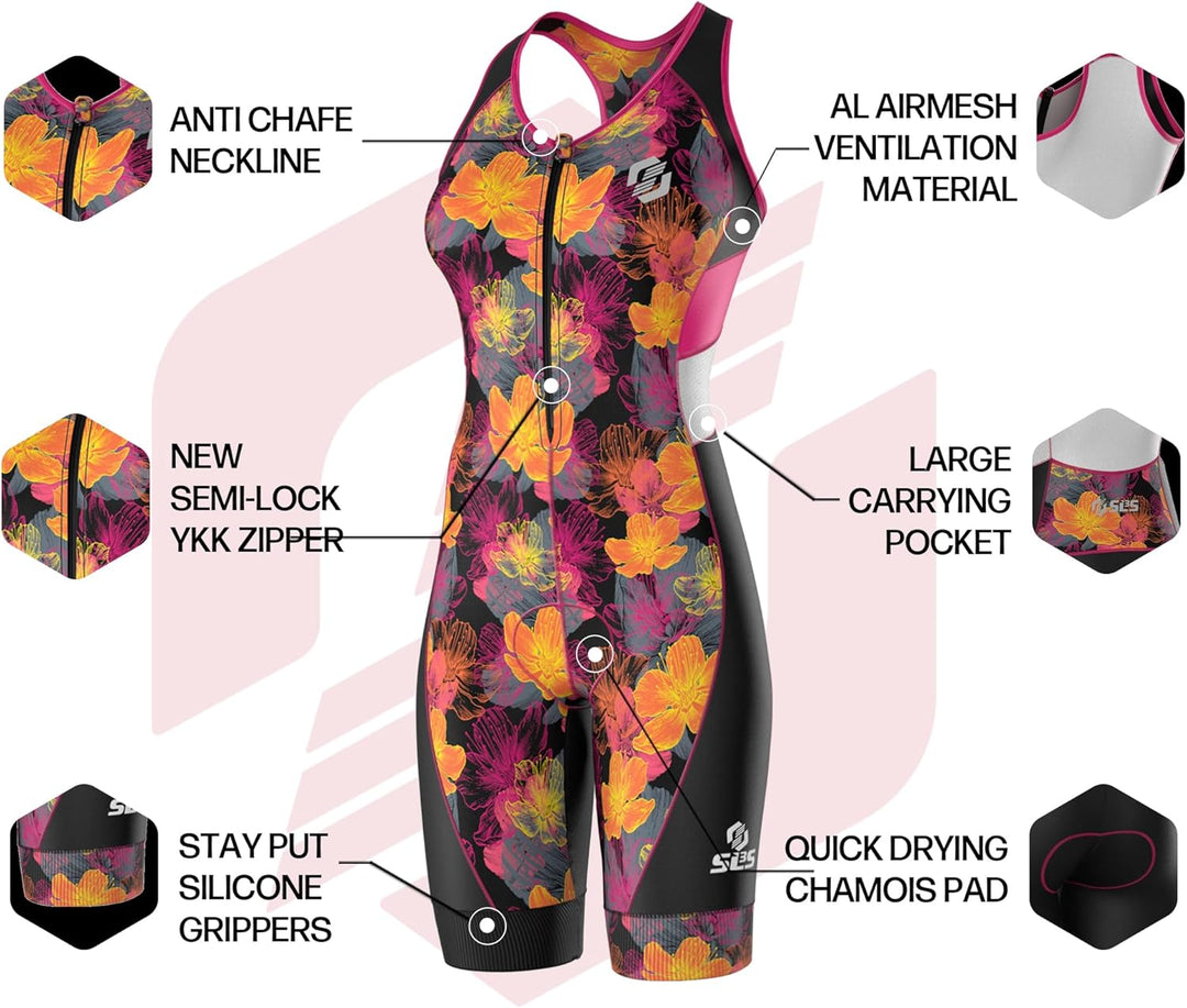 SLS3 Triathlon Anzug für Damen | Triathlonanzug | Trisuit | Triathlon Einteiler | FX 2.0 Schwimmanzu
