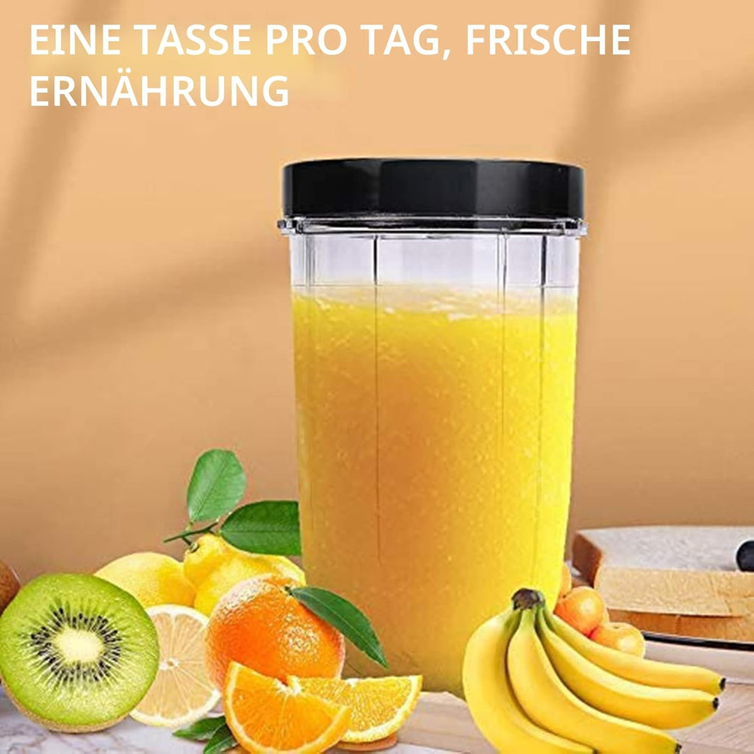 Ersatzbecher für Magic Bullet 250 W, 3 Stück 16 oz Ersatz-Tassenbecher mit Deckel Kompatibel mit Mag