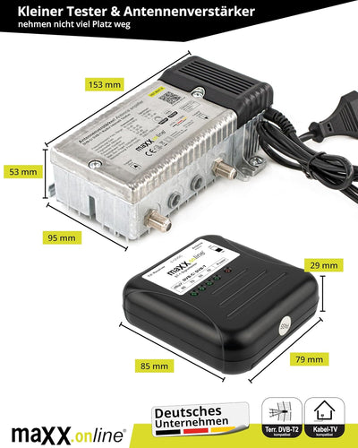 maxx.onLine Hausanschlussverstärker VST 9341 A, 1 GHz 33 dB Verstärkung, Rückkanal, BK-Verstärker in