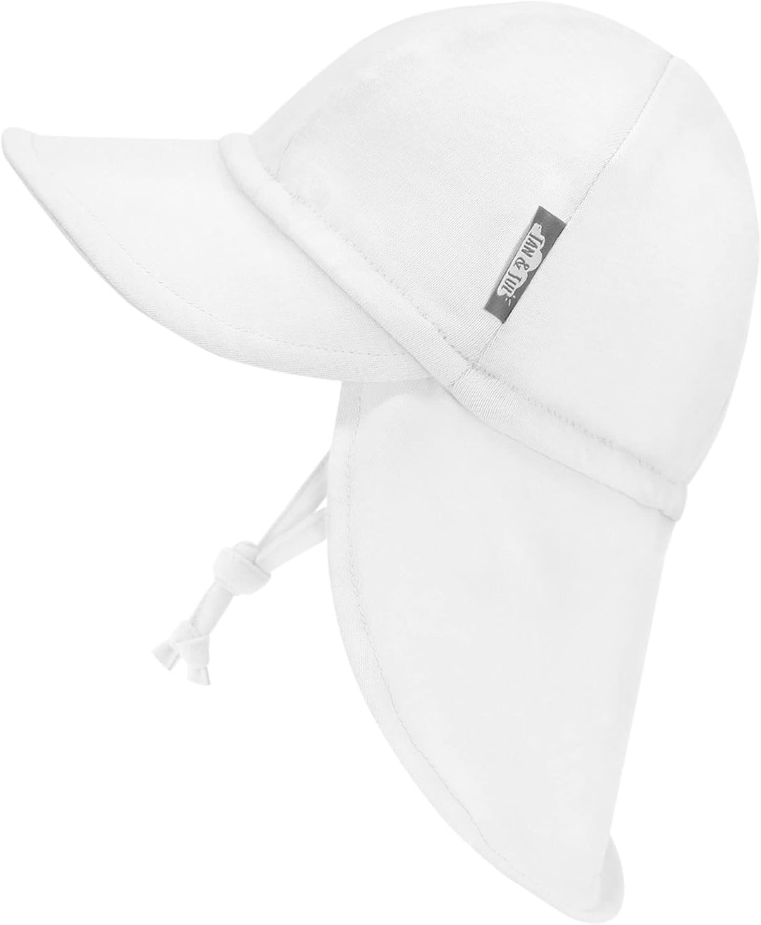 Jan & Jul Sonnenhut aus Baumwolle mit UPF 50+ UV-Schutz für Baby Junge und Mädchen 0-3 Monate Weiss,