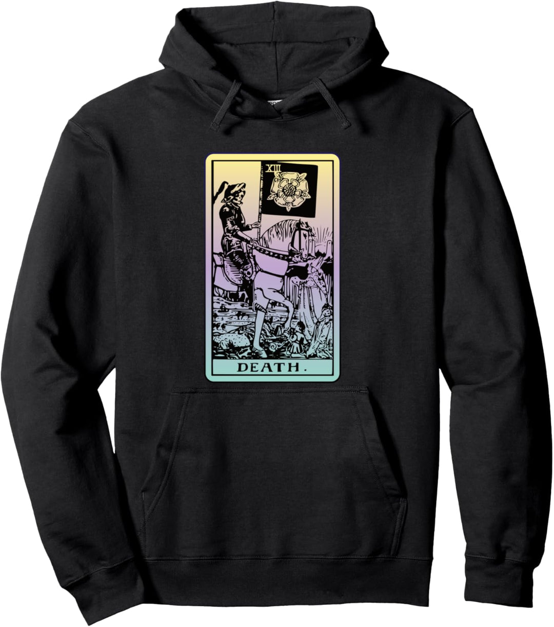 Tod Death Tarot-Karte Hexe Wahrsagerin Pastel Goth Arcana Pullover Hoodie