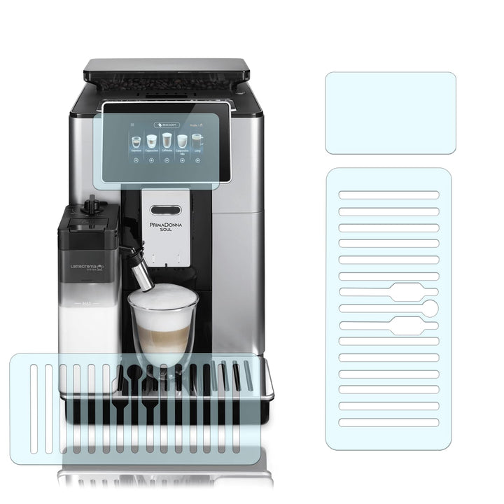 Abtropfblech Kratzschutz Folie und Display Schutzfolie geeignet für DeLonghi PrimaDonna Soul Ecam 61