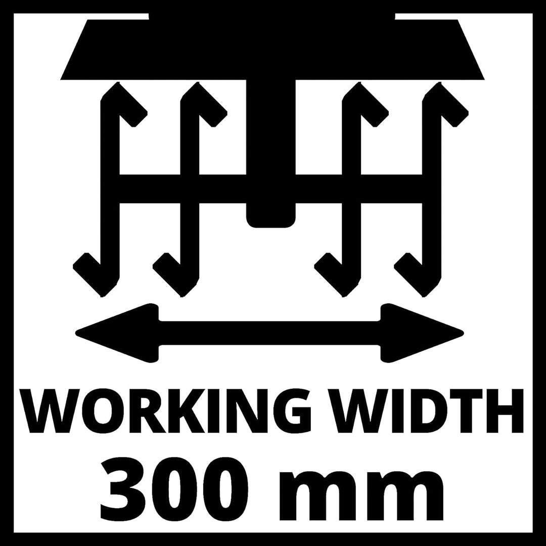 Einhell Elektro-Bodenhacke GC-RT 7530 (750 W, 30 cm Arbeitsbreite, 200 mm Arbeitstiefe, 4 robuste Ha