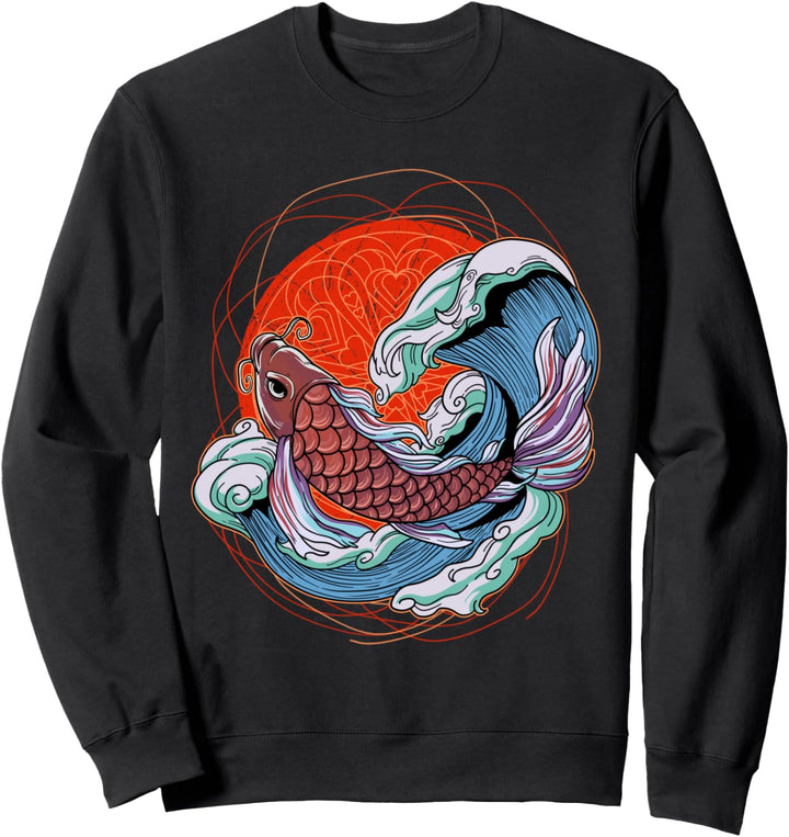 Koi Fischkarpfen Nishikigoi Japanisches Geschenk Japan Sweatshirt