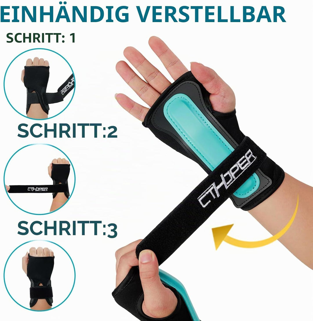 Handgelenkschoner für Snowboarden, Skifahren, Skateboarden, Sport-Handgelenkstützschutz (1 Paar), S