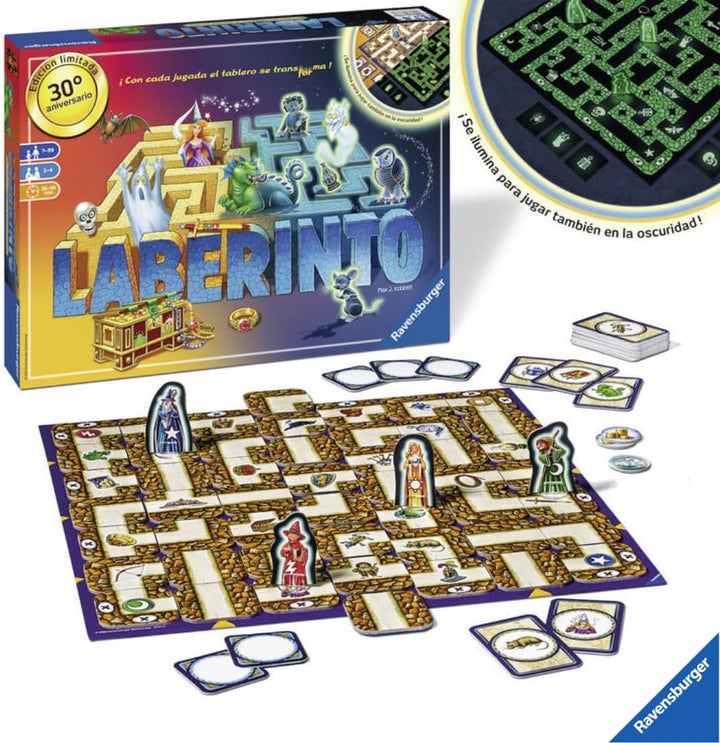 Ravensburger Laberinto Magico Glow In The Dark Brettspiel, 2-4 Spieler, Empfohlenes Alter 7+ (26692)
