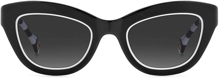 Carolina Herrera Unisex Sonnenbrille 51 80s/9o Schwarz Weiss, 51 80s/9o Schwarz Weiss
