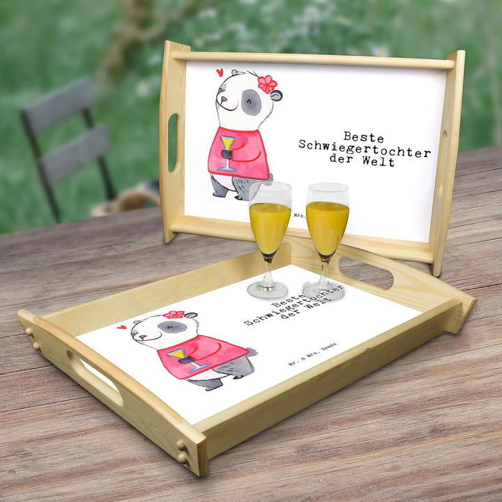 Mr. & Mrs. Panda Tablett Panda Beste Schwiegertochter der Welt - Geschenk, Dankeschön, Angeheiratet,