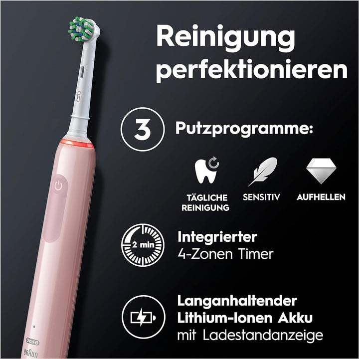 Oral-B Pro 3 3000 Cross Action, Batteriebetrieben, Pink New, New
