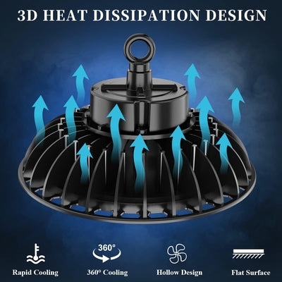 Öuesen Led Hallenstrahler 150W, Hallenbeleuchtung Led Strahler Werkstattleuchte 21000LM, UFO Werksta