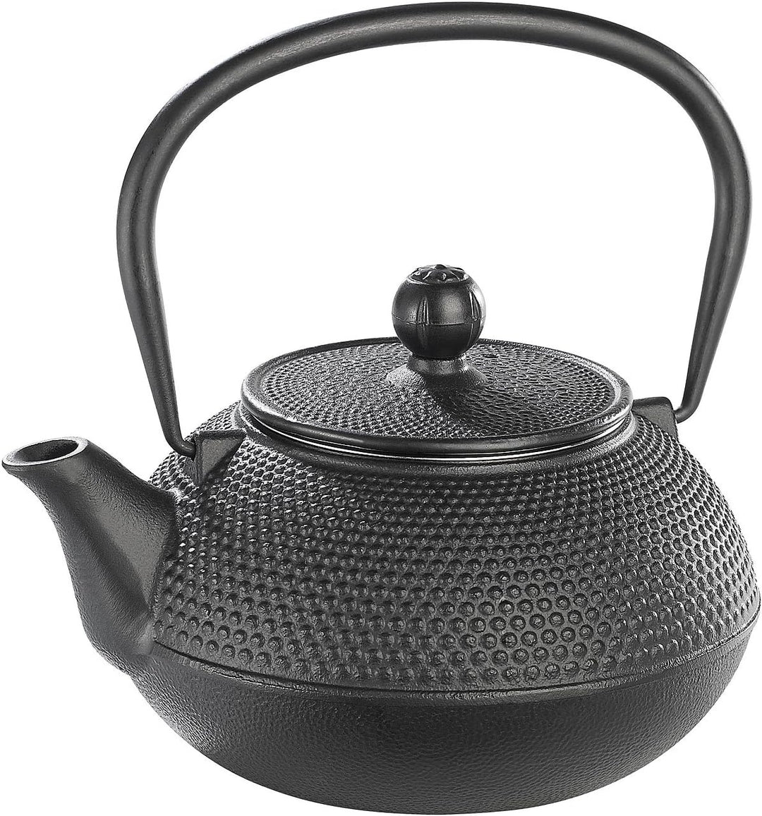 Rosenstein & Söhne Teekanne mit Teelicht: Asiatische Teekanne mit Stövchen aus Gusseisen (mit Sieb u