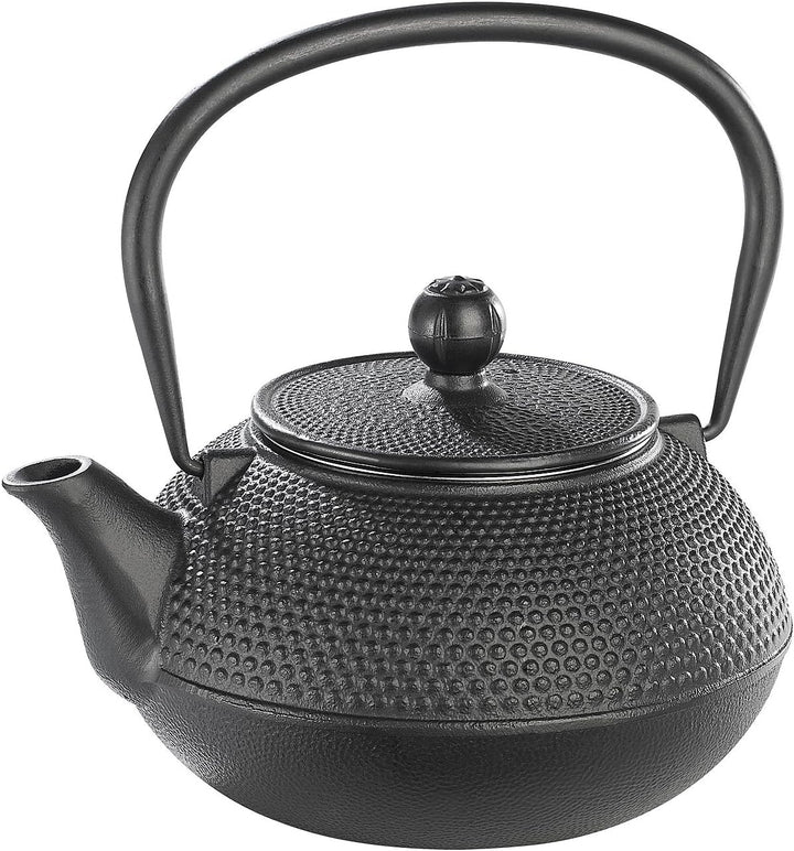 Rosenstein & Söhne Teekanne mit Teelicht: Asiatische Teekanne mit Stövchen aus Gusseisen (mit Sieb u