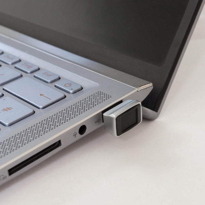 FeinTech FPS00201 USB Fingerabdruck-Sensor für Windows Hello Fingerprint-Reader Scanner Silber Silbe