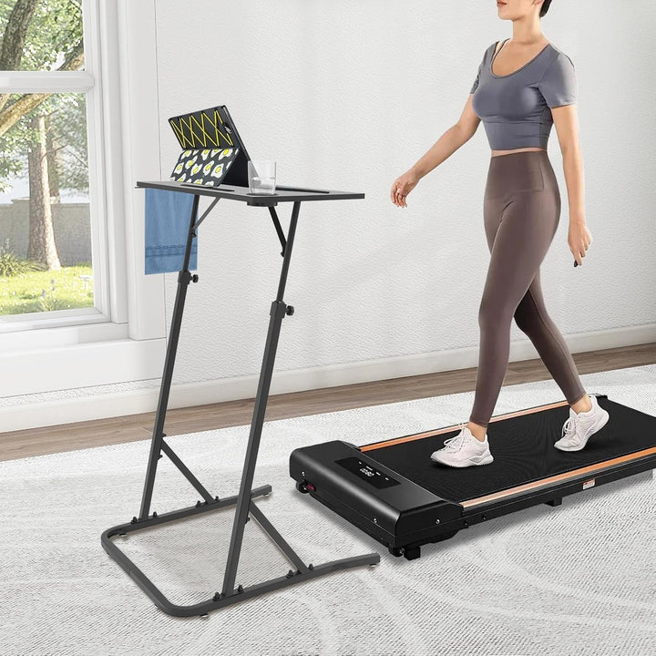 Fahrrad Schreibtisch Computerständer aus Stahlrohr, 64.5-143cm Verstellbare Höhe Walking pad Trainin