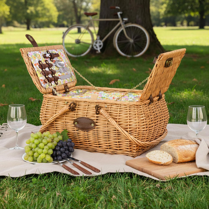 Picknickkorb Giverny, Gelb, für 2 Personen, isoliert, 17 l | Thermofach mit 17 l