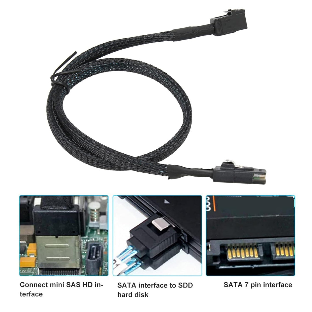 Elprico 12G Internes -SAS-HD-SFF-8643-zu-SFF-8087-Kabel, Internes -SAS-zu-SAS-Kabel, Verlustarmes, F