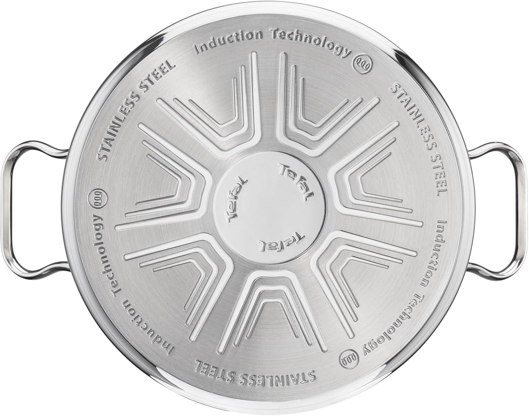 Tefal Duetto Edelstahl Kochtopfset, 7-teilig, Töpfe induktionsgeeignet, für alle Herdarten geeignet,