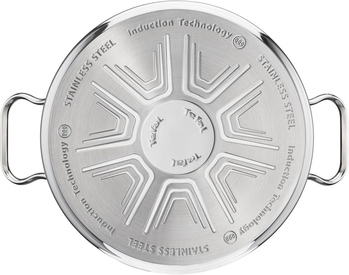 Tefal Duetto Edelstahl Kochtopfset, 7-teilig, Töpfe induktionsgeeignet, für alle Herdarten geeignet,
