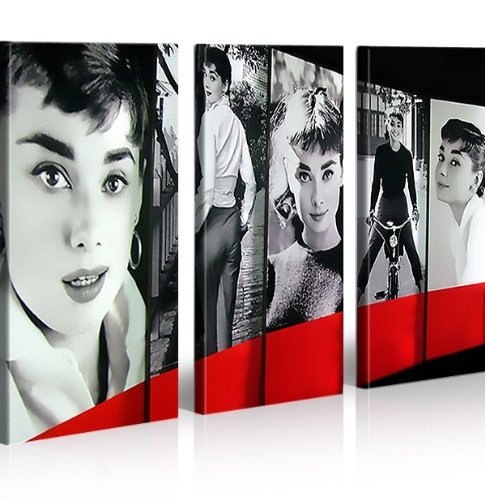 islandburner Bild Bilder auf Leinwand Audrey Hepburn Pop Art My Fair Lady XXL Poster Leinwandbild Wa