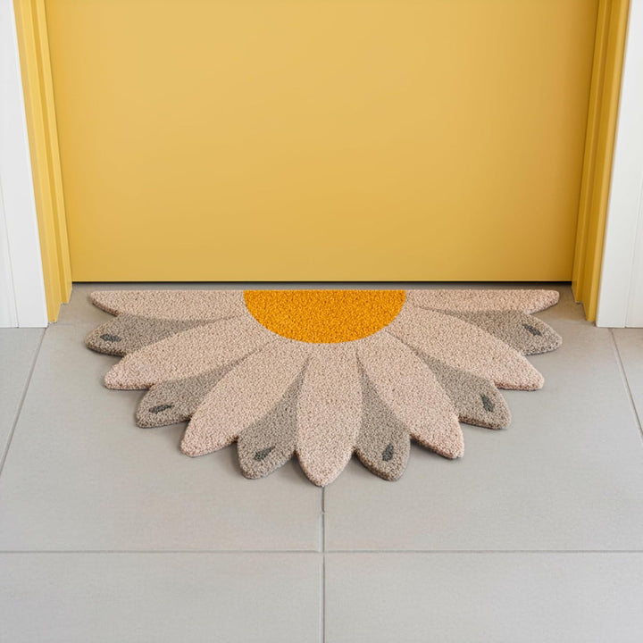 FISURA – Fussmatte “Better Late” aus Kokosnuss mit Rutschfester PVC-Basis. Handbemalte Innenmatte in