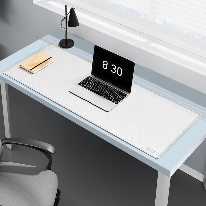 Cacoy Schreibtischunterlage aus Leder, 100x40cm Übergrosses PU-Leder Schreibtischpad, Gaming-Mauspad