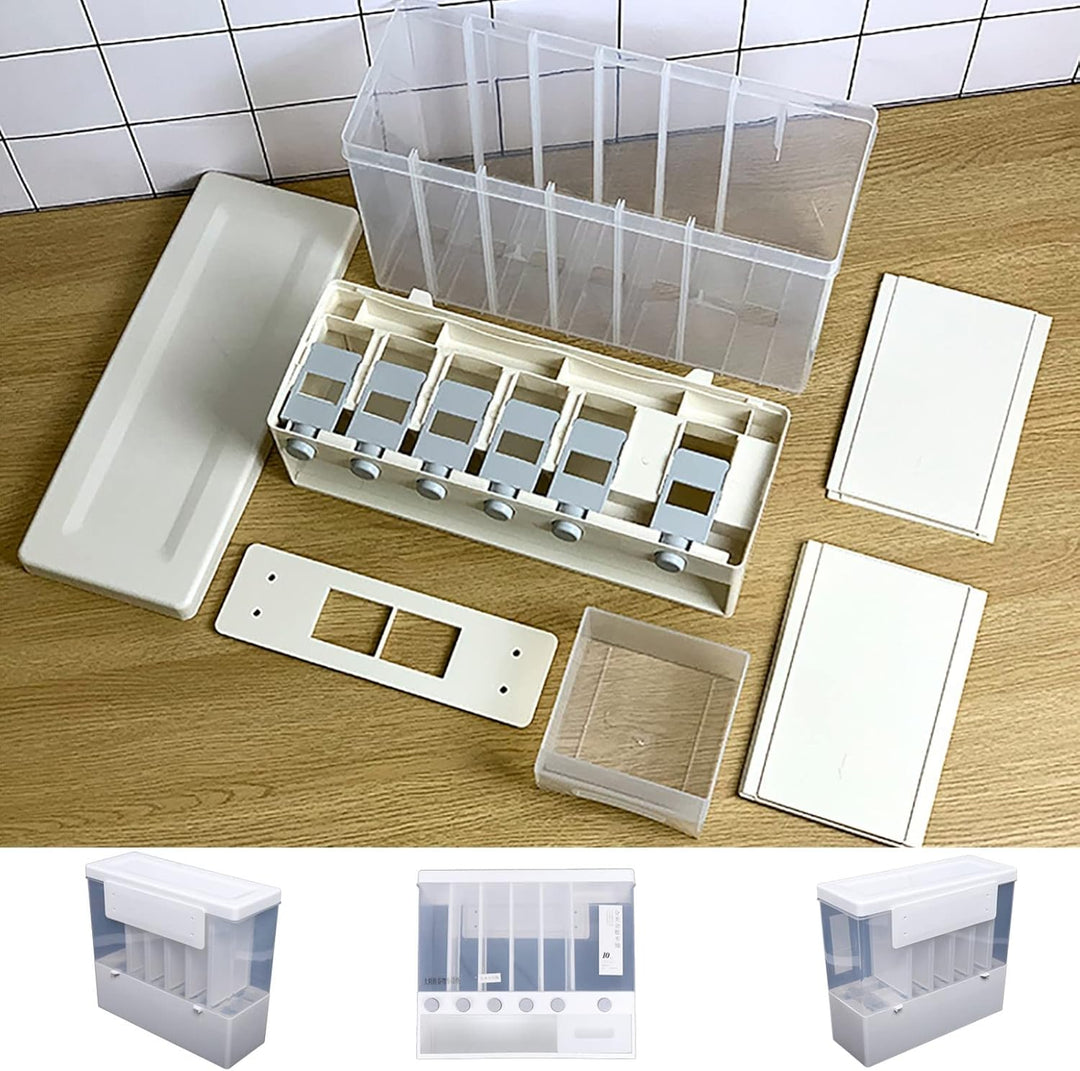 SHZICMY 6 In 1 Vorratsdosen Set Luftdicht Vorratsbehälter Plastik mit Deckel An der Wand Montierter