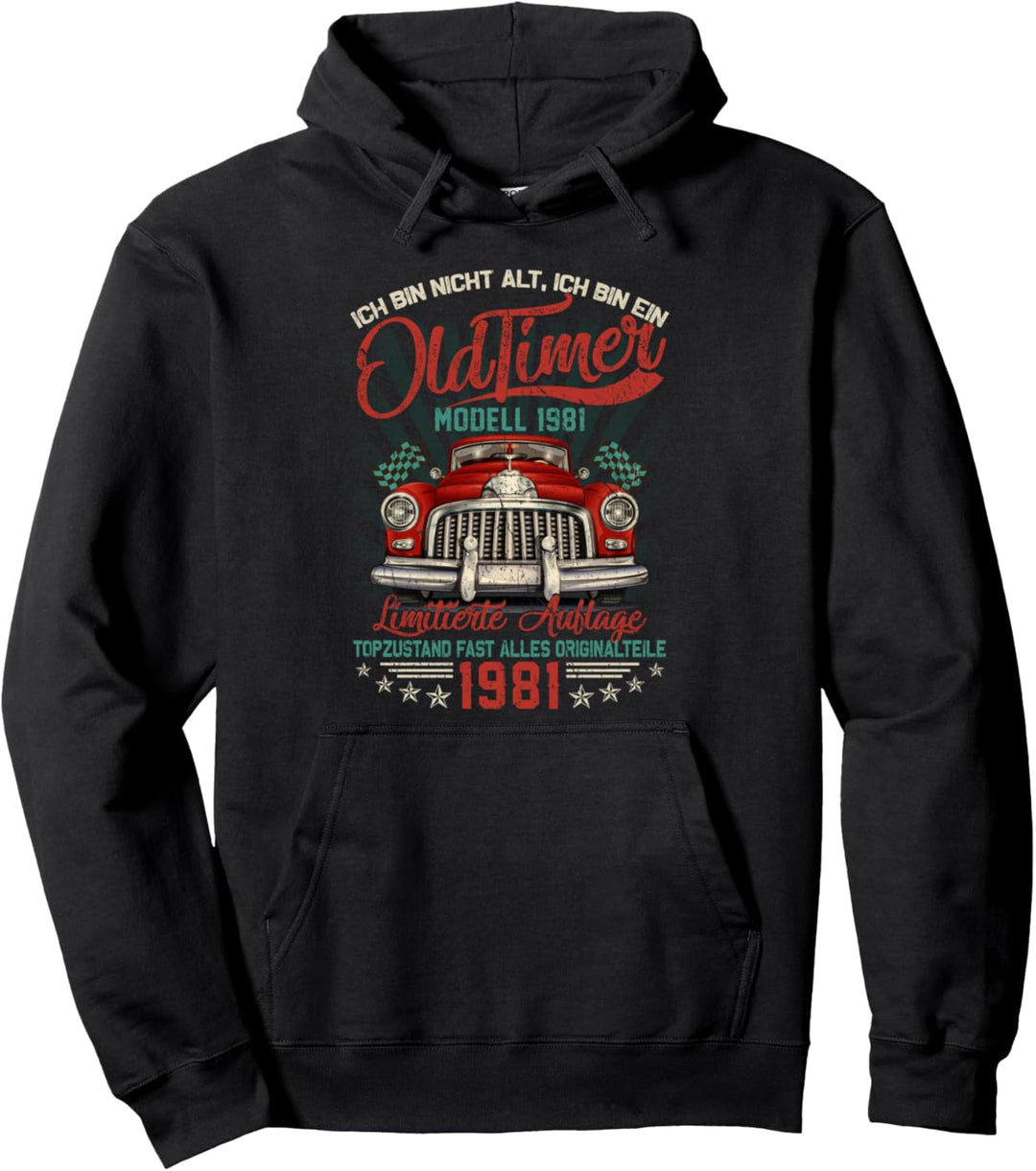 40. Geburtstag Oldtimer Modell 1981 Pullover Hoodie