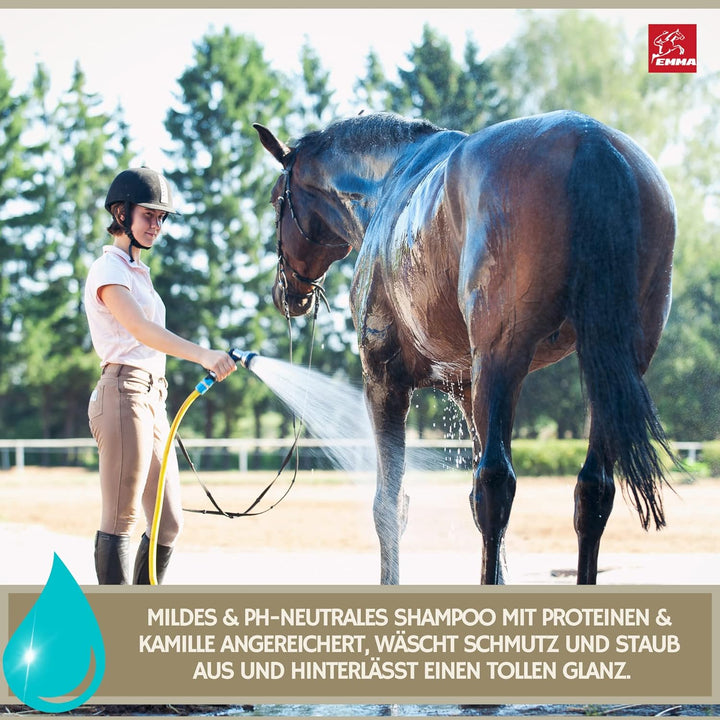 Shampoo für Hunde Pferde Kanister I Hundeshampoo Pferdeshampoo mit Kamille mildes Pferde Shampoo ph