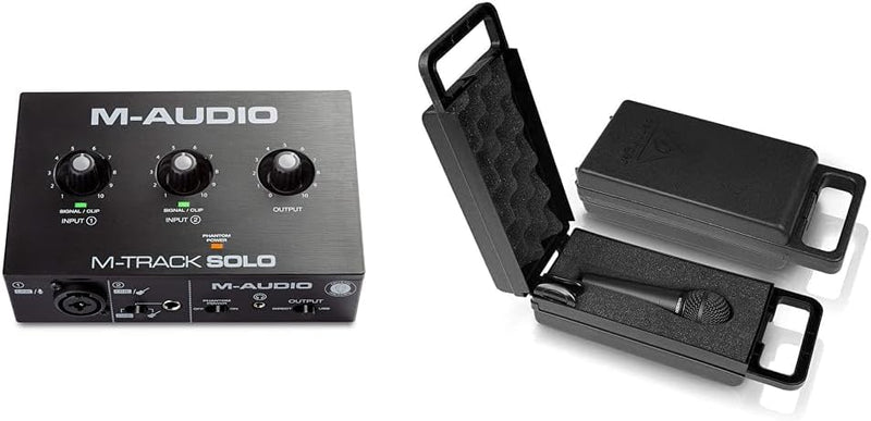M-Audio M-Track Solo – USB Audio Interface für Aufnahmen & Behringer ULTRAVOICE XM8500 Dynamisches G