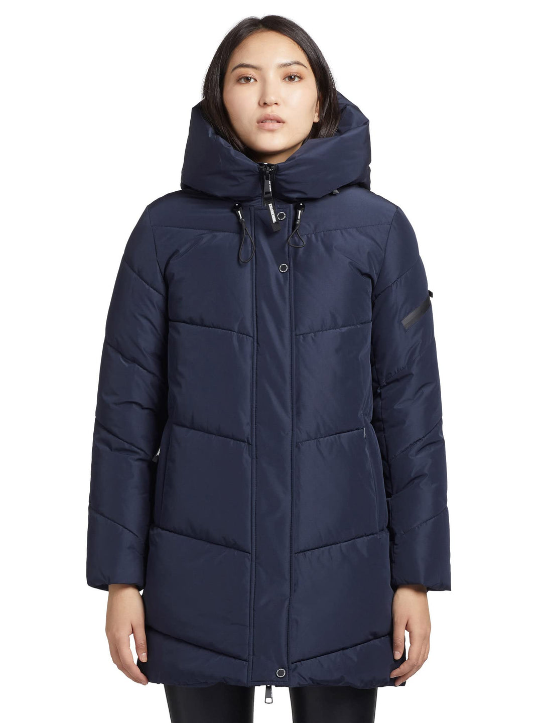 khujo Damen Jacke JORDIS3 gesteppt Winterjacke Kapuze Zwei-Wege-Reissverschluss S Dunkelblau, S Dunk