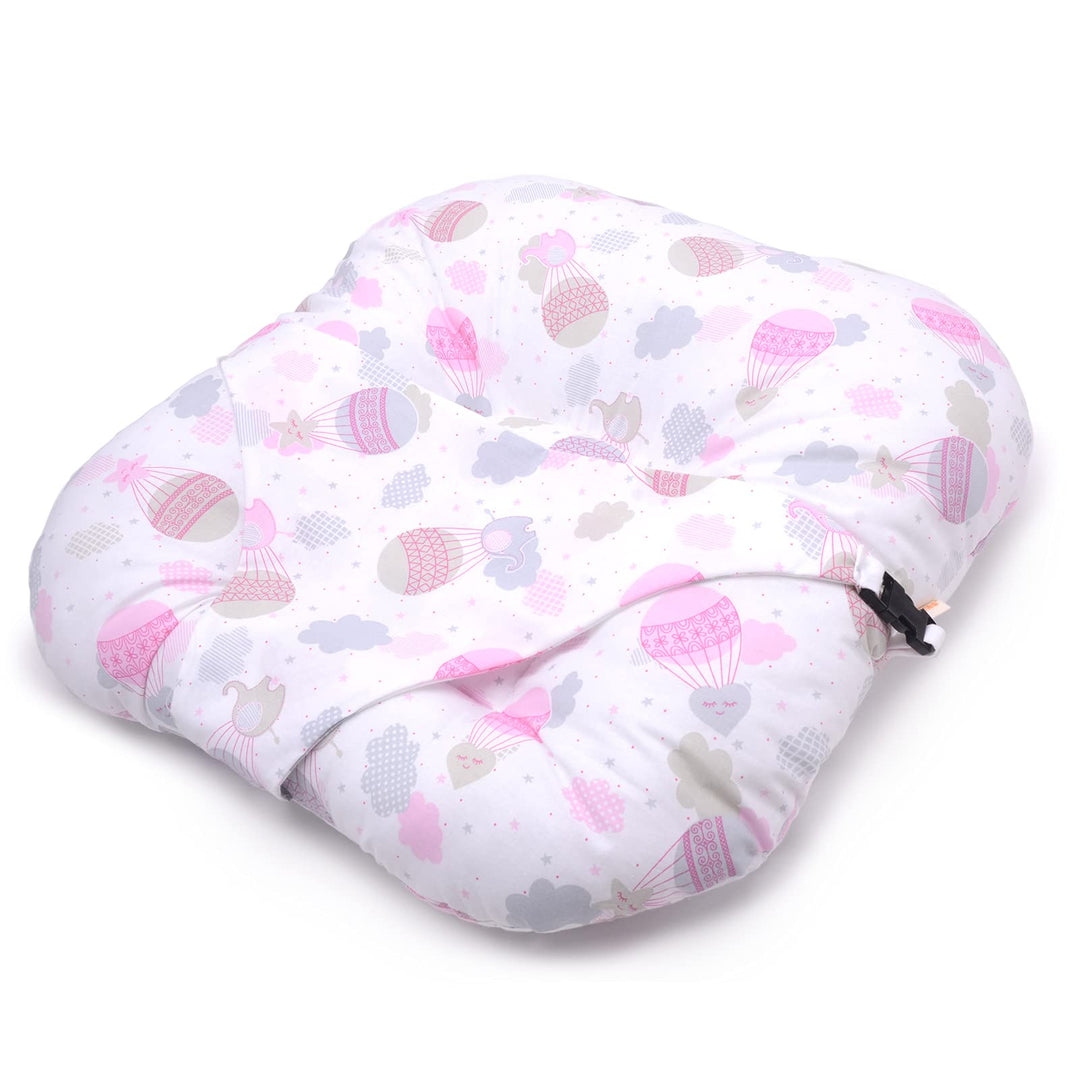 PEKITAS Kissen Nest, 55 x 55 cm, Hängematte für Neugeborene, tragbar, Kissen, 10 cm, Dicke: Rosa