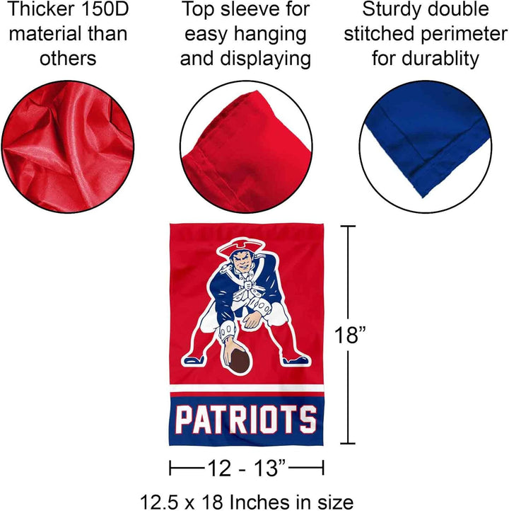WinCraft New England Patriots Retro Pat Patriot Double Sided Garden Flag