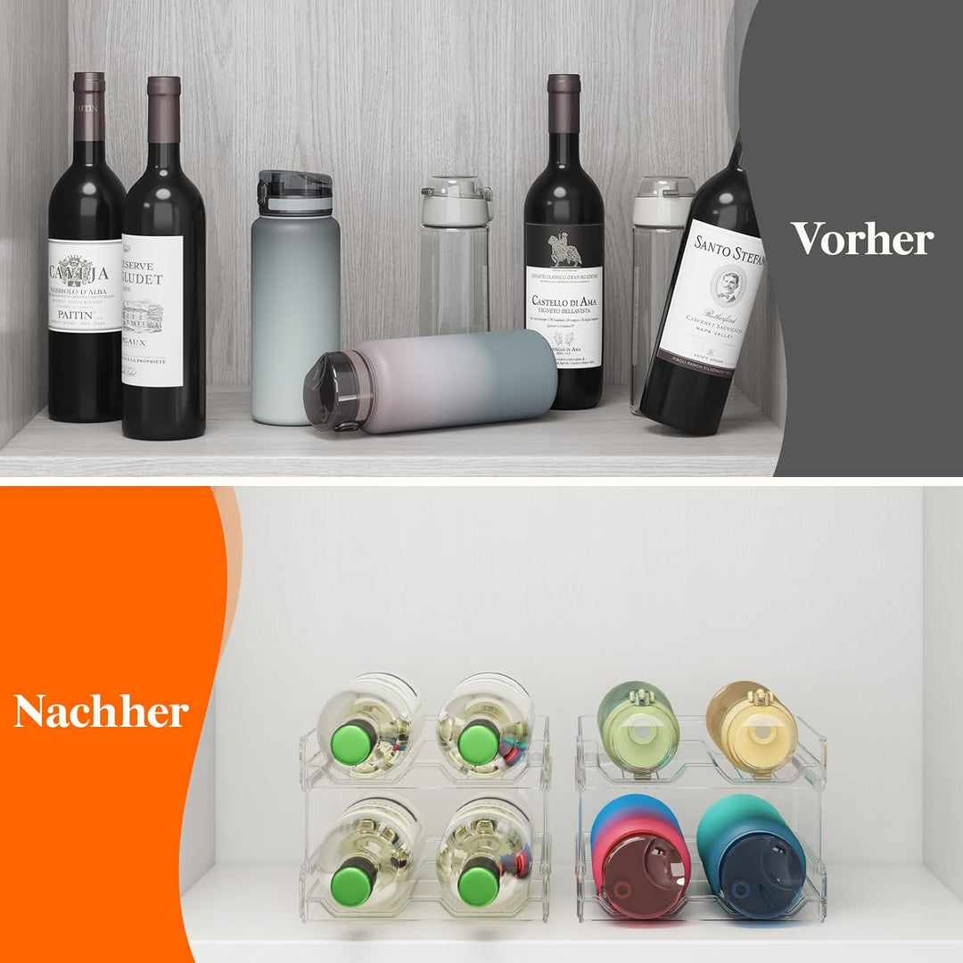 Lifewit Stapelbares Weinregal aus Kunststoff für Kühlschrank, Schrank, Arbeitsplatte, Weinflaschenha