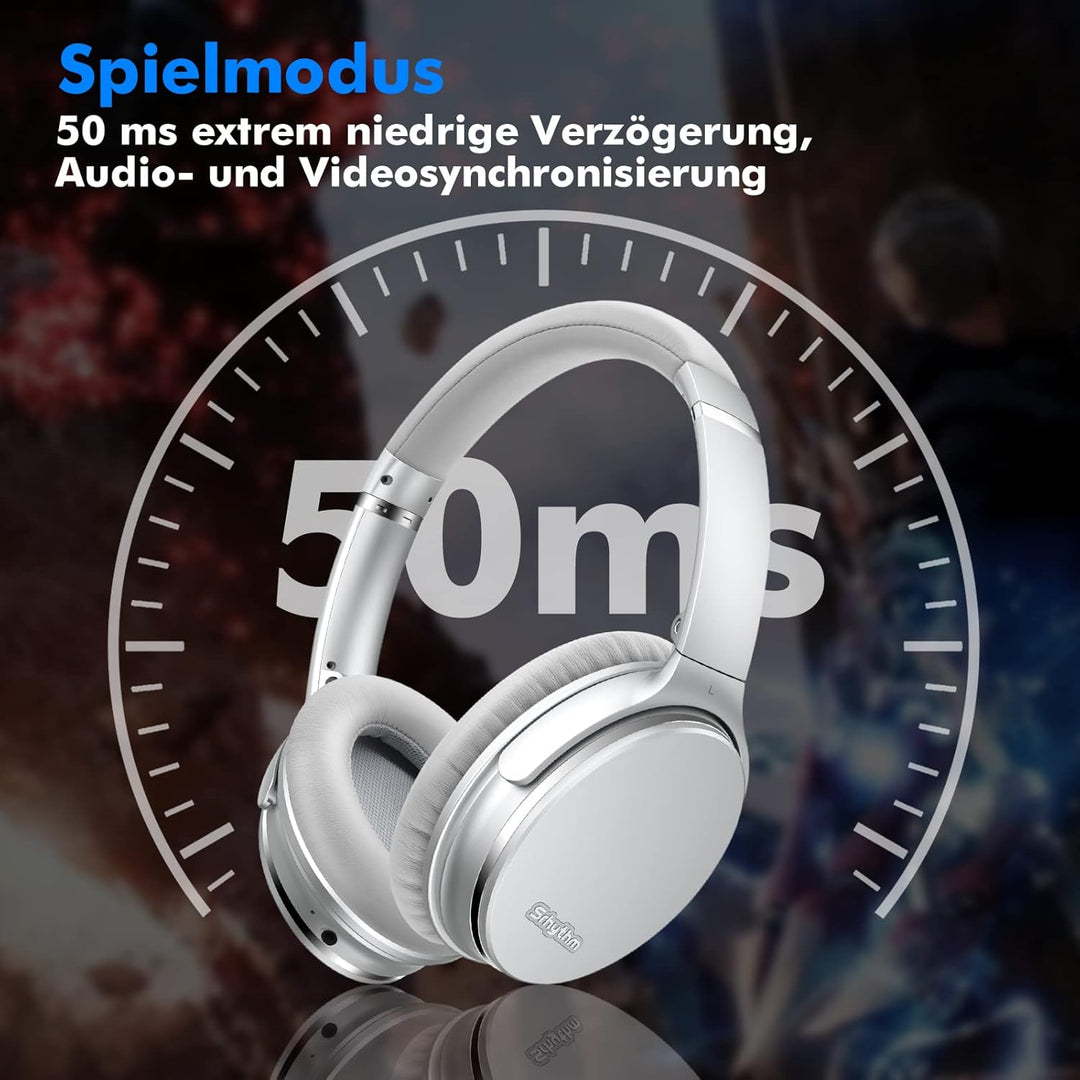 Srhythm NC35 Active Noise Cancelling Kopfhörer Kabellos Bluetooth - LDAC Modus, Schnellladung, 50+ W