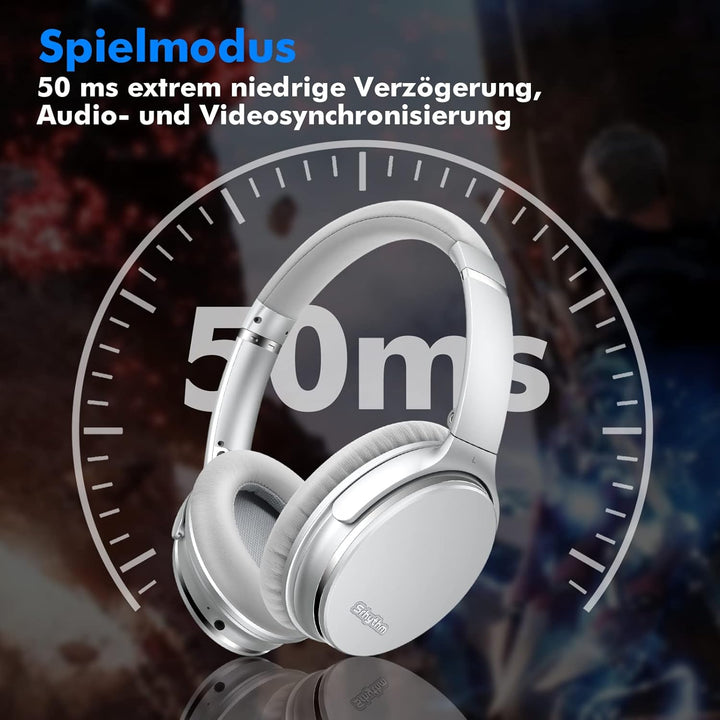 Srhythm NC35 Active Noise Cancelling Kopfhörer Kabellos Bluetooth - LDAC Modus, Schnellladung, 50+ W