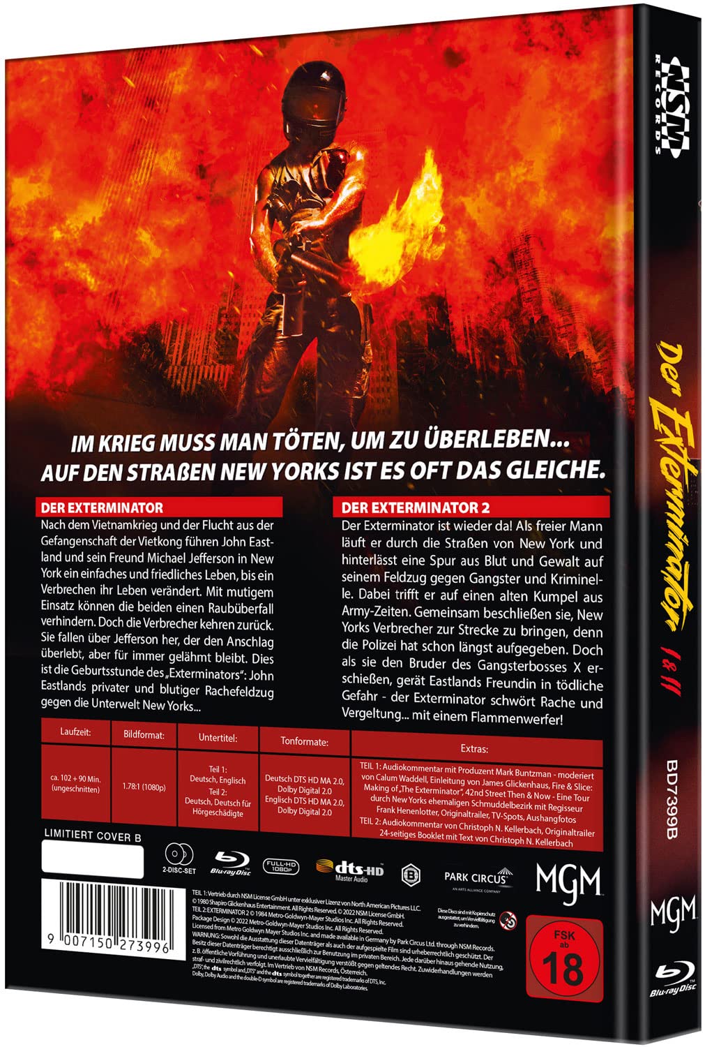 Exterminator 1 & Exterminator 2 [2 Blu-Ray] - uncut - limitiertes Mediabook Cover B, Blu-ray