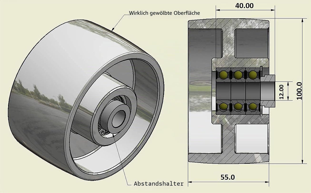 (AL5 -Tracking 4 -Schaft 19) CNC gefräste Riemenschleifer Set für Messerschleifer 130 mm Antriebs-19