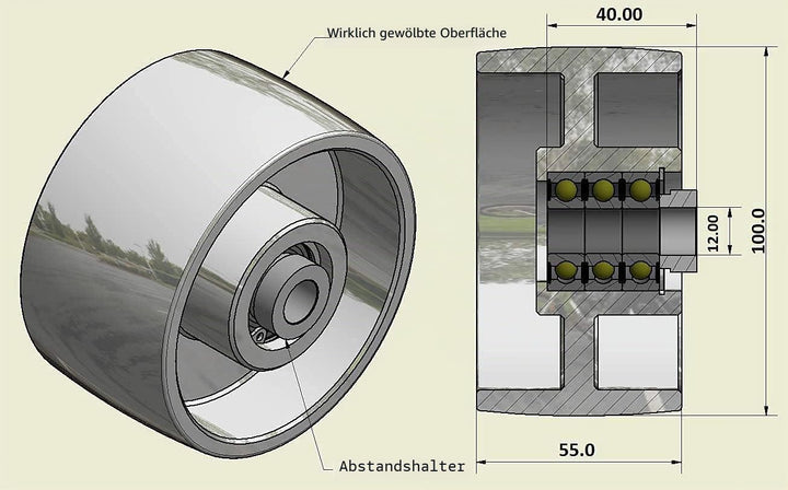 (AL5 -Tracking 4 -Schaft 19) CNC gefräste Riemenschleifer Set für Messerschleifer 130 mm Antriebs-19