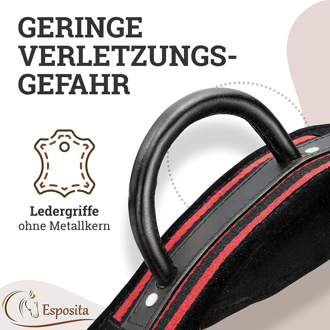 Esposita Reitgurt mit 2 Griffen aus Leder zum Festhalten für Kinder und Reitanfänger - auch geeignet