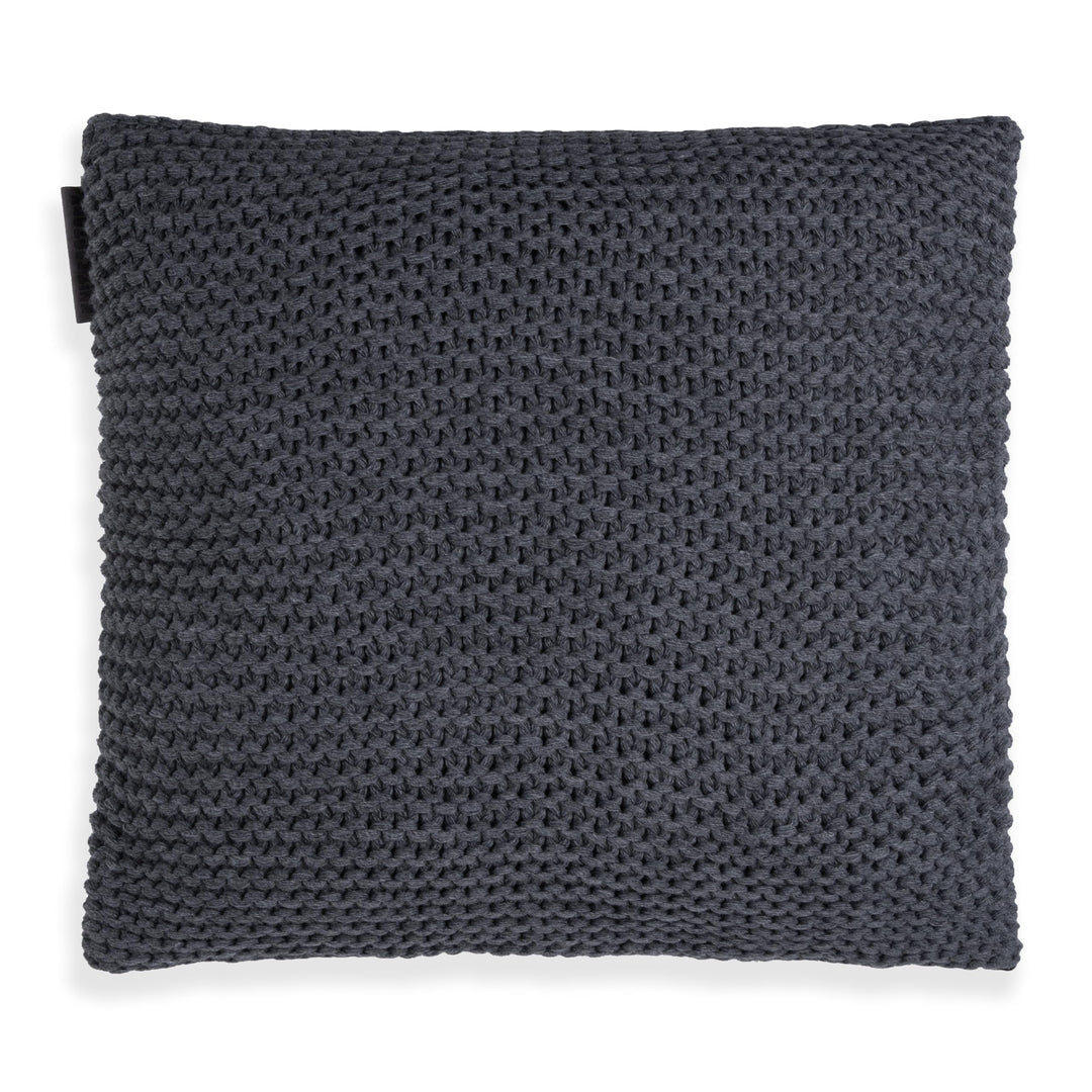 Knit Factory - Vinz Kissen - Anthrazit - 50x50 cm Anthrazit 50x50 cm, Anthrazit 50x50 cm