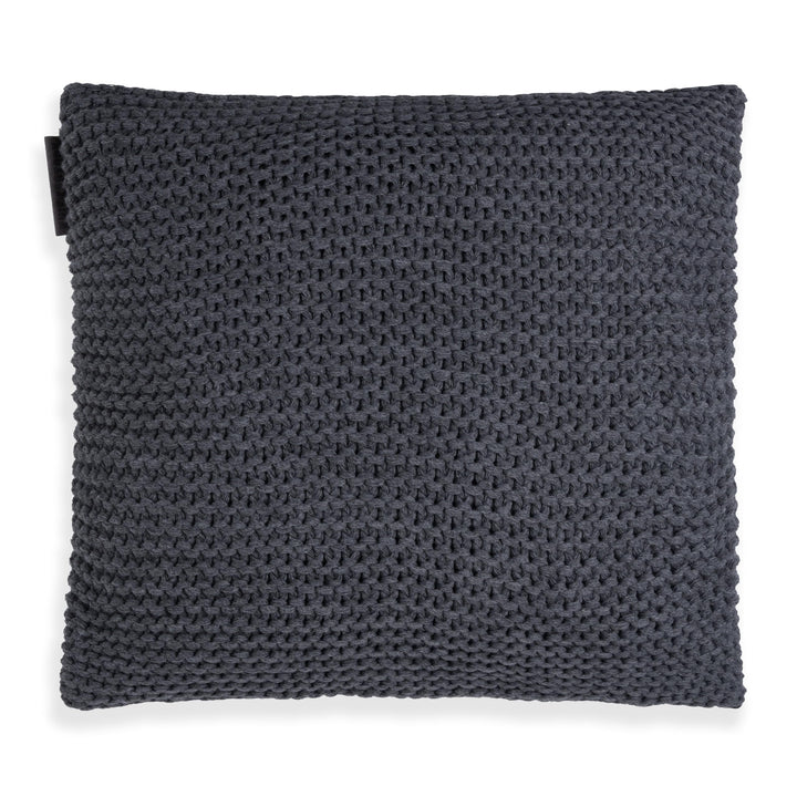 Knit Factory - Vinz Kissen - Anthrazit - 50x50 cm Anthrazit 50x50 cm, Anthrazit 50x50 cm