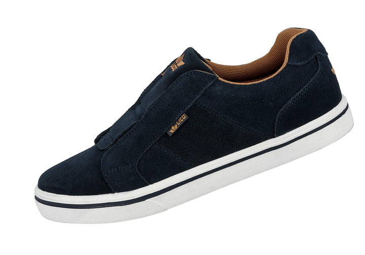 Lico Herren Jimdo Slipper Slip On Sneaker 40 EU Marine Braun, 40 EU Marine Braun