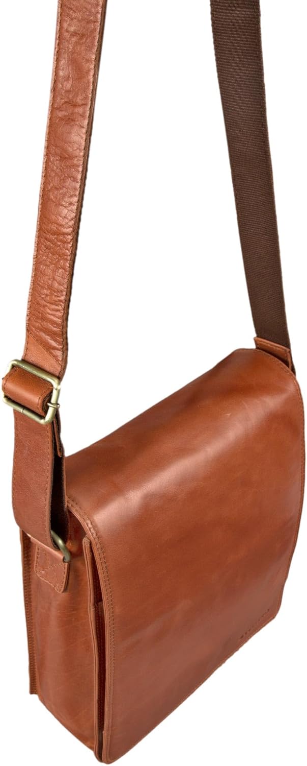 STILORD Lars Vintage Umhängetasche Leder Herren Hochformat für 13,3 Zoll Tablet MacBooks und iPad Sc
