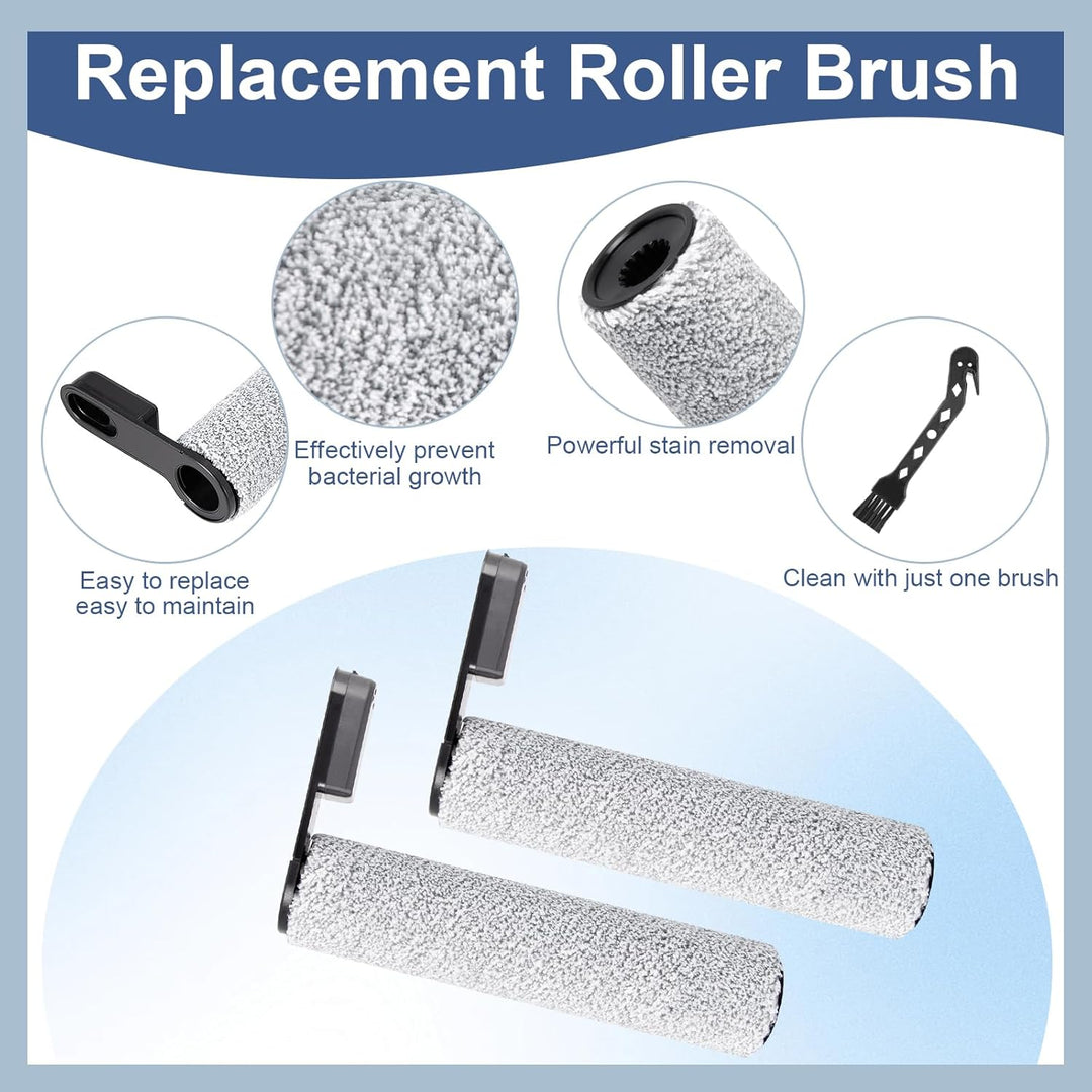 Bürstenrolle Filter Ersatzteile für Roborock Flexi Lite Nass- und Trockensauger Zubehörset，2 Bürsten
