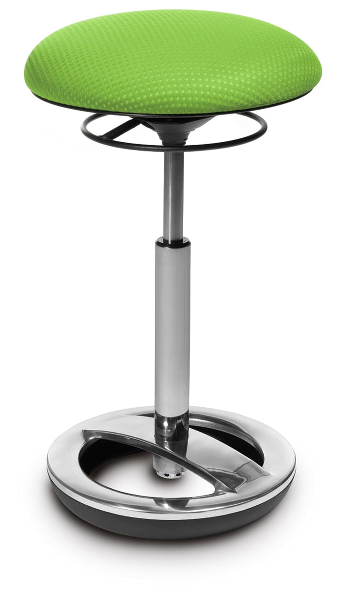 Topstar Sitness High Bob, ergonomische Stehhilfe, Arbeitshocker, Fitnesshocker, Standfussring Alu po