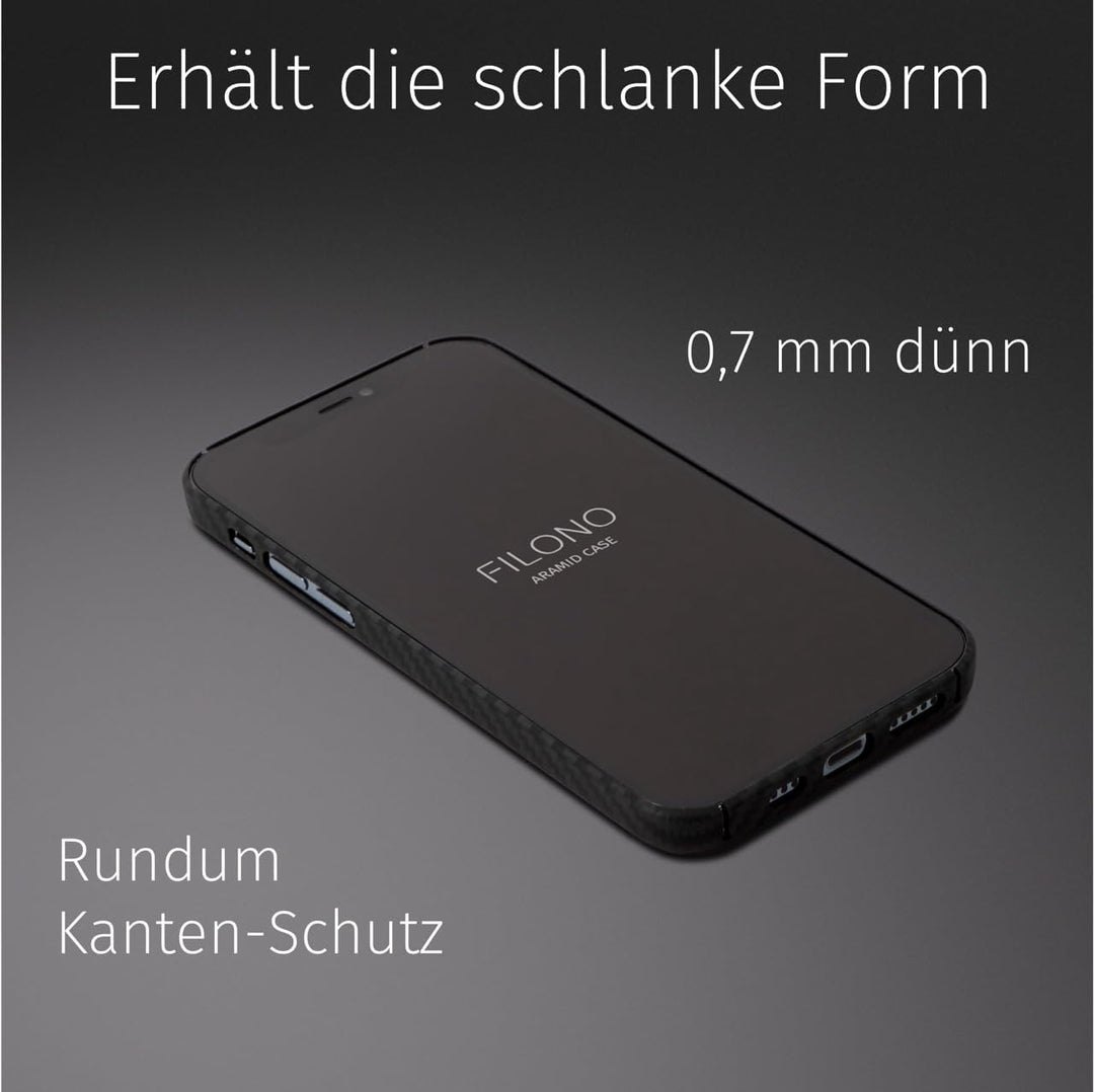 FILONO iPhone 13 Pro Aramid Hülle ultradünn iPhone 13 Pro ARAMID Case, iPhone 13 Pro ARAMID Case