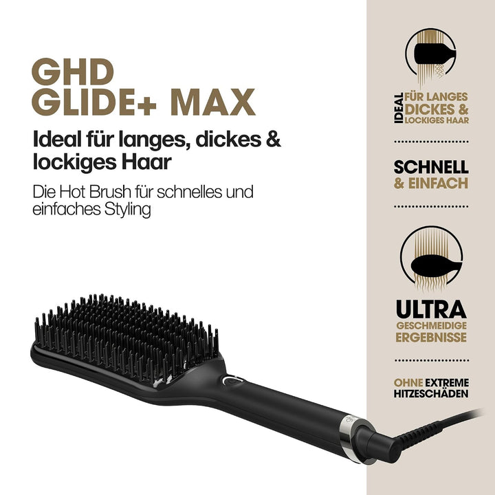 ghd glide+ max Hot Brush: Haarglätter Bürste für dicke &amp; lockige Haare | Hot Brush für schnelles &amp; e