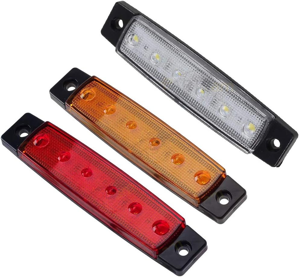KYYET DC 24 V LED-Seitenmarkierungsleuchten, 6 LEDs, 2835 SMD-Abstand, für LKW, Anhänger, Wohnmobil,