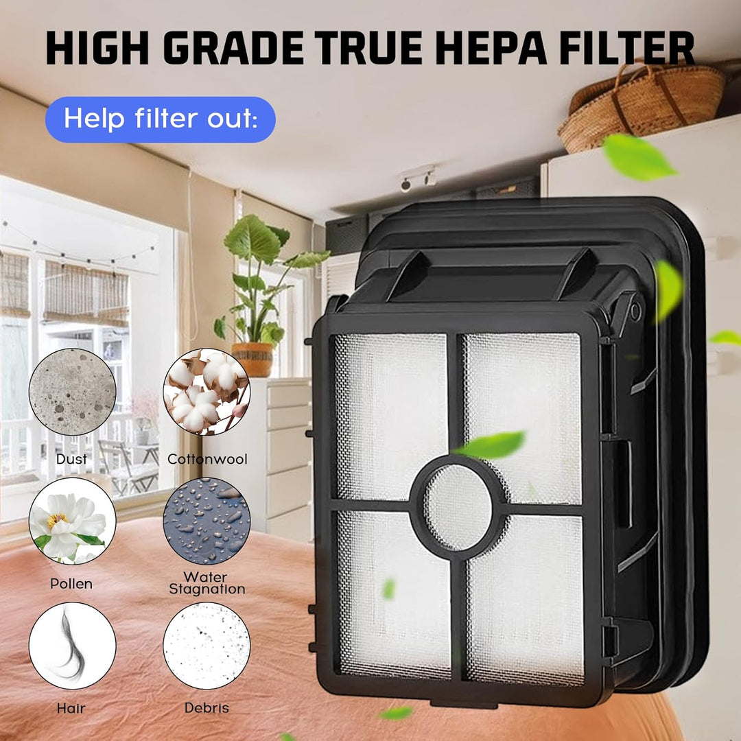 Bürstenrolle Filter Zubehör Kompatibel mit 2 Multiflächen-Bürstenrolle, 2 Ersatz Filter, Milti-surfa